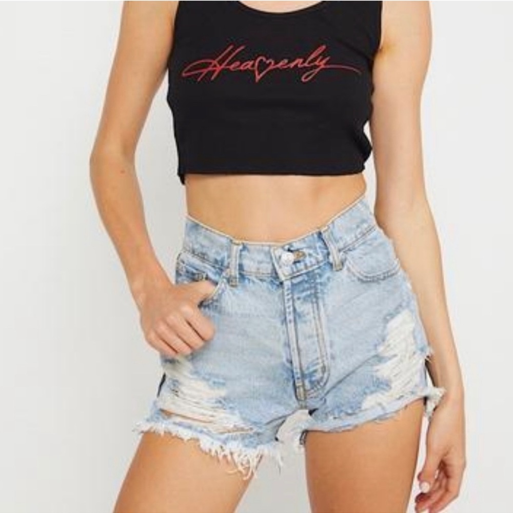 REVICE Malibu Denim Distressed Shorts, 29
